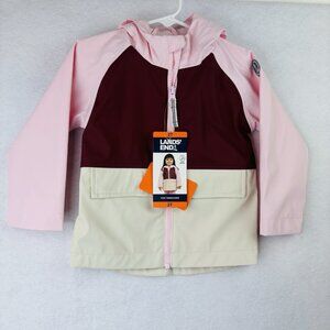 Lands End Girl 2T Rainslicker Rain Jacket Long Sleeve Hoodie Zip UP NWT